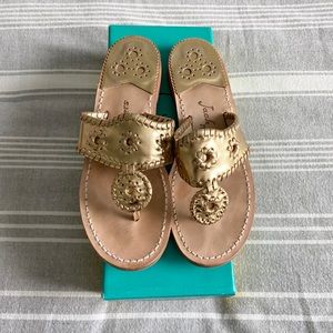 Gold Jack Rogers Sandals